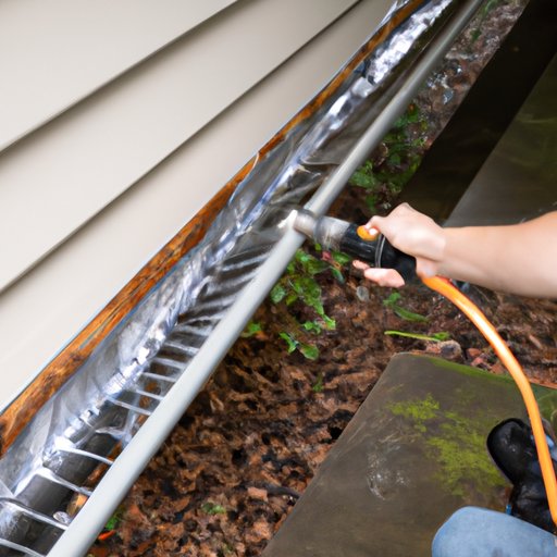 Using a Pressure Washer to Remove Tiger Stripes from Aluminum Gutters