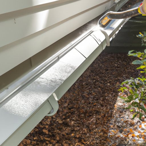 Use Pressure Washing to Remove Dirt and Grime from White Aluminum Gutters