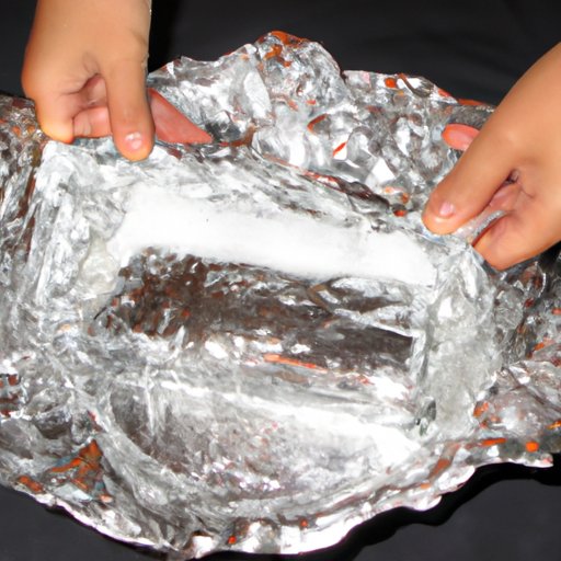 Placing Aluminum Foil in a Bath of Molten Salt