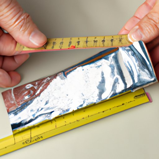 Demonstration of Measuring Aluminum Foil Thickness Using a Ruler