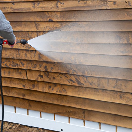 Cleaning the Siding with a Pressure Washer
